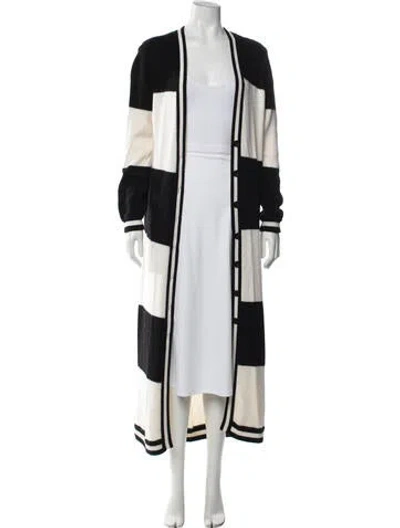 Pre-owned Alice And Olivia Wool Long Dress In Black