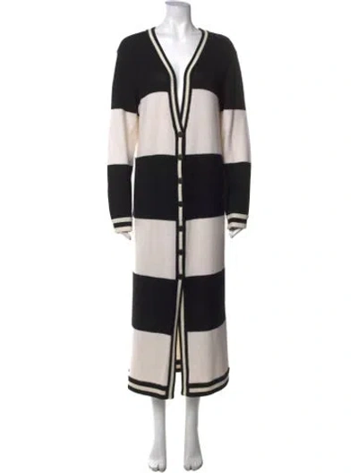 Pre-owned Alice And Olivia Wool Long Dress In Black/neutrals