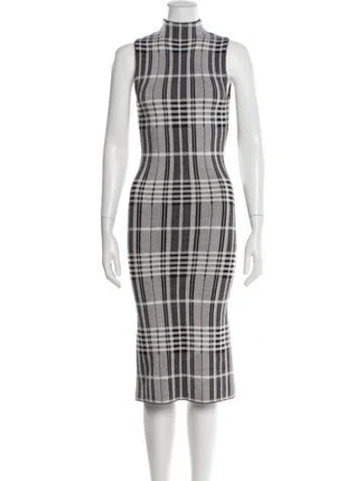 Pre-owned Alice And Olivia Wool Long Dress In Neutral