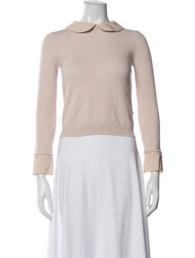 Pre-owned Alice And Olivia Wool Long Sleeve Top In Pink