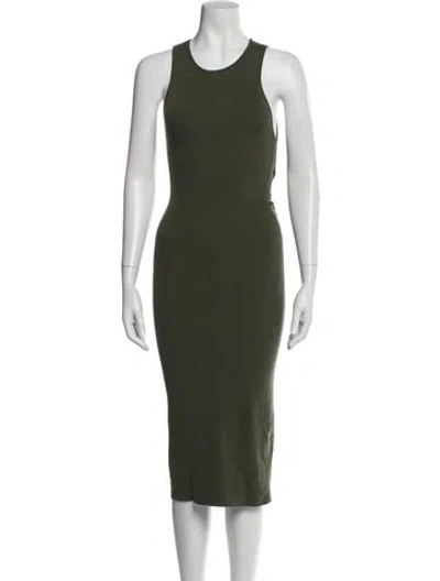 Pre-owned Alice And Olivia Wool Midi Length Dress In Gray