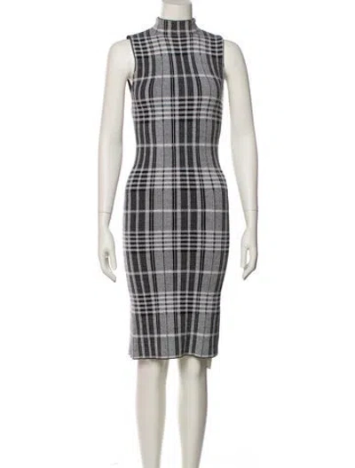 Pre-owned Alice And Olivia Wool Midi Length Dress In White