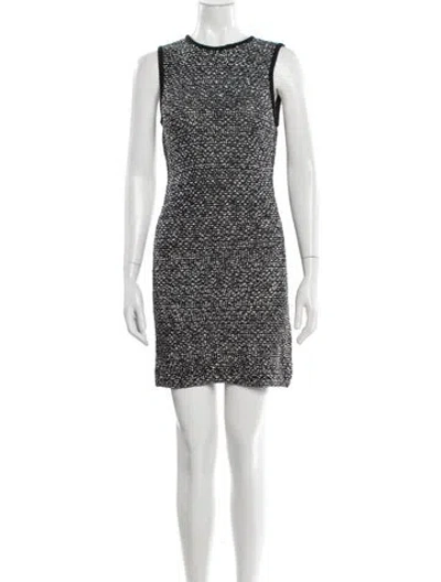 Pre-owned Alice And Olivia Wool Mini Dress In Black
