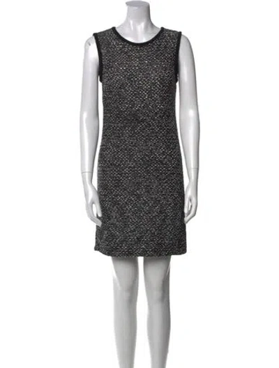 Pre-owned Alice And Olivia Wool Mini Dress In Black