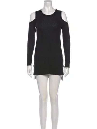 Pre-owned Alice And Olivia Wool Mini Dress In Black