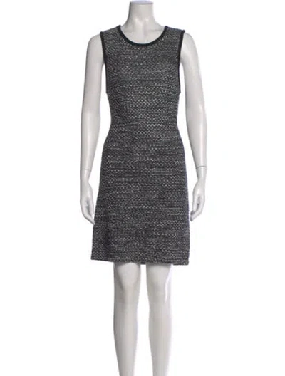 Pre-owned Alice And Olivia Wool Mini Dress In Black