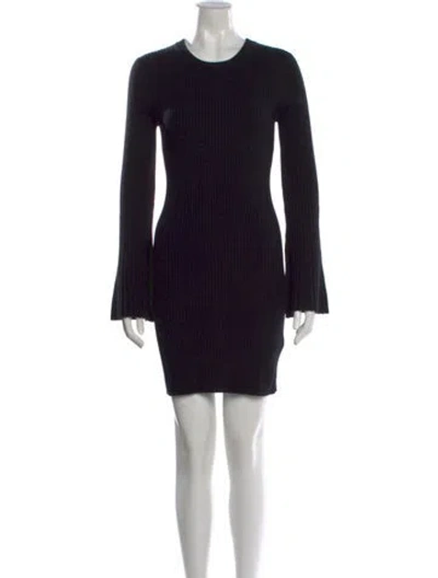 Pre-owned Alice And Olivia Wool Mini Dress In Black
