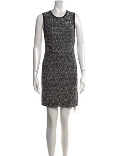 Pre-owned Alice And Olivia Wool Mini Dress In Black