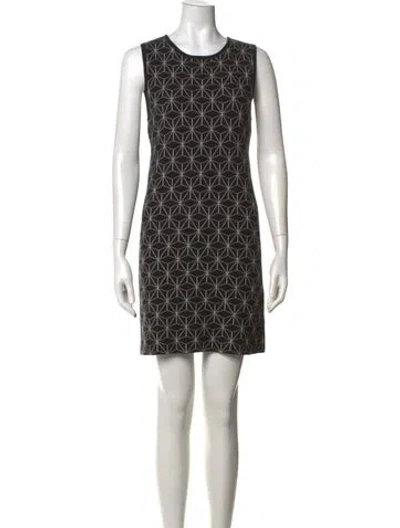 Pre-owned Alice And Olivia Wool Mini Dress In Black