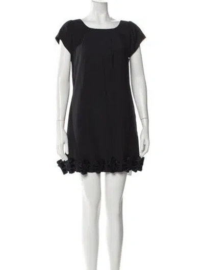 Pre-owned Alice And Olivia Wool Mini Dress In Blue