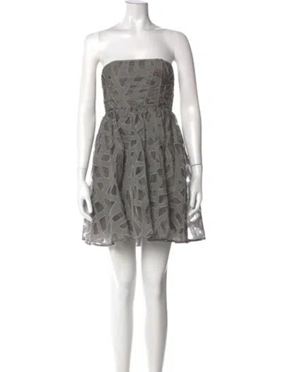 Pre-owned Alice And Olivia Wool Mini Dress In Gray