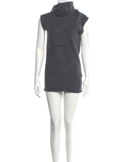 Pre-owned Alice And Olivia Wool Mini Dress In Gray