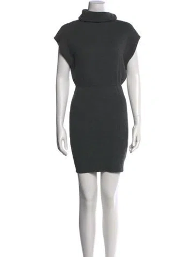 Pre-owned Alice And Olivia Wool Mini Dress In Gray