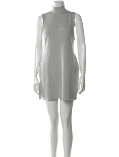 Pre-owned Alice And Olivia Wool Mini Dress In Gray