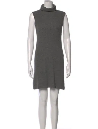 Pre-owned Alice And Olivia Wool Mini Dress In Gray