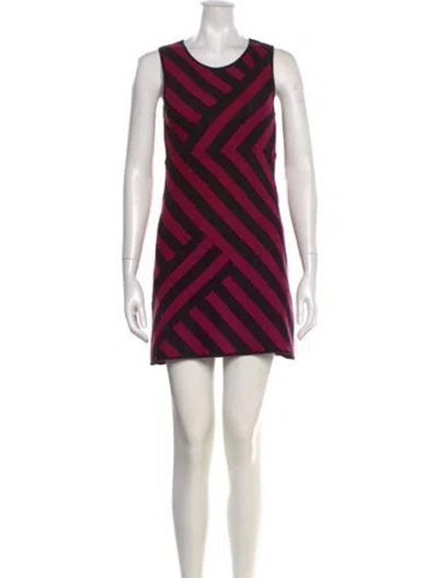Pre-owned Alice And Olivia Wool Mini Dress In Multi
