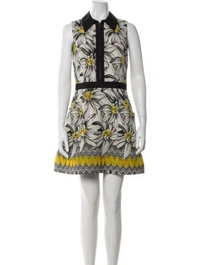 Pre-owned Alice And Olivia Wool Mini Dress In Multi
