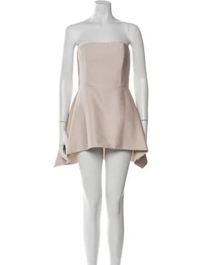 Pre-owned Alice And Olivia Wool Mini Dress In Neutral