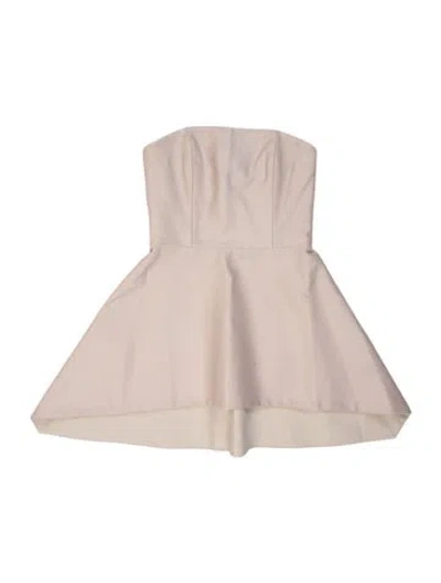 Pre-owned Alice And Olivia Wool Mini Dress In Neutral