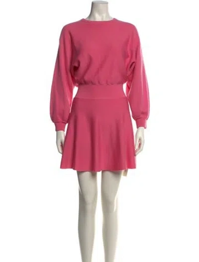 Pre-owned Alice And Olivia Wool Mini Dress In Pink