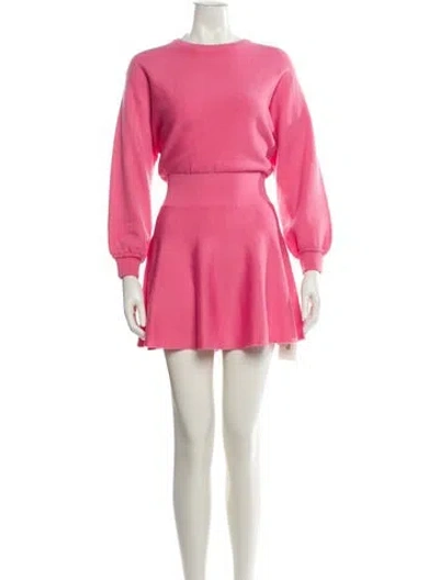 Pre-owned Alice And Olivia Wool Mini Dress In Pink