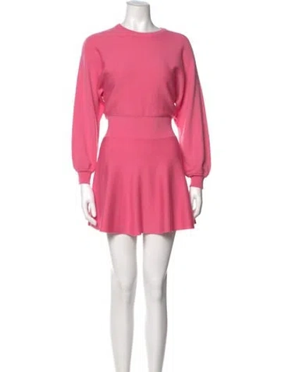Pre-owned Alice And Olivia Wool Mini Dress In Pink