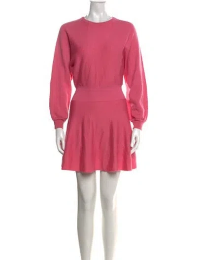 Pre-owned Alice And Olivia Wool Mini Dress In Pink
