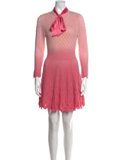 Pre-owned Alice And Olivia Wool Mini Dress In Pink