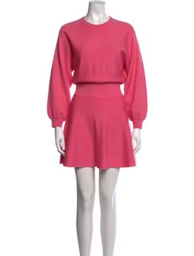 Pre-owned Alice And Olivia Wool Mini Dress In Pink