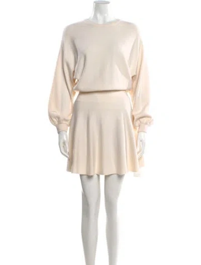 Pre-owned Alice And Olivia Wool Mini Dress W/ Tags In Neutral