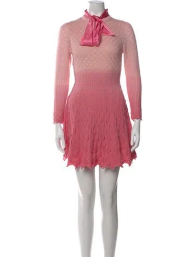 Pre-owned Alice And Olivia Wool Mini Dress W/ Tags In Pink