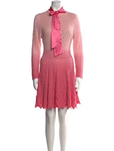 Pre-owned Alice And Olivia Wool Mini Dress W/ Tags In Pink