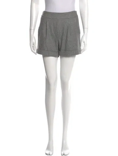Pre-owned Alice And Olivia Wool Mini Shorts In Gray