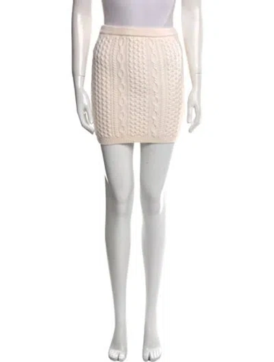 Pre-owned Alice And Olivia Wool Mini Skirt In Neutral