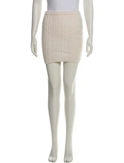 Pre-owned Alice And Olivia Wool Mini Skirt In Neutral