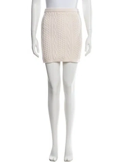 Pre-owned Alice And Olivia Wool Mini Skirt In Neutral