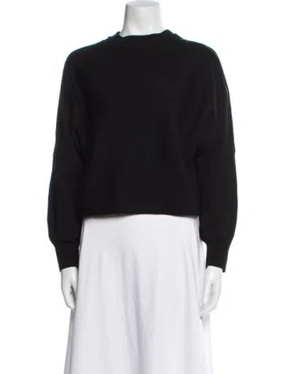 Pre-owned Alice And Olivia Wool Mock Neck Sweater In Black