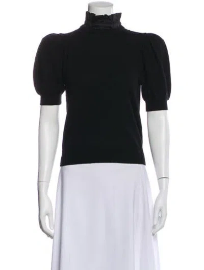 Pre-owned Alice And Olivia Wool Mock Neck Top In Multi