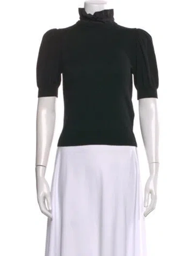 Pre-owned Alice And Olivia Wool Mock Neck Top In Multi