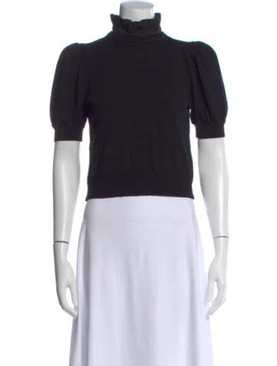 Pre-owned Alice And Olivia Wool Mock Neck Top In Multi