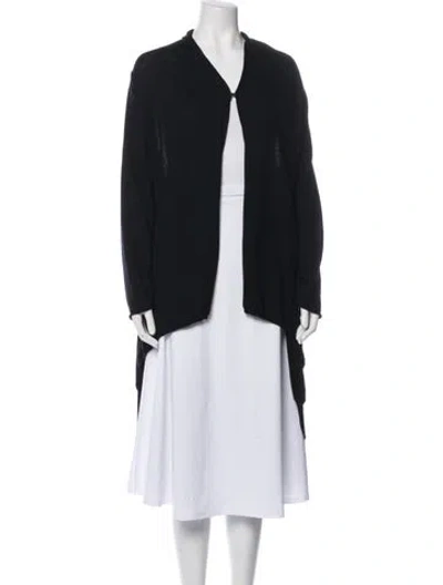 Pre-owned Alice And Olivia Wool Open Front Sweater In Black