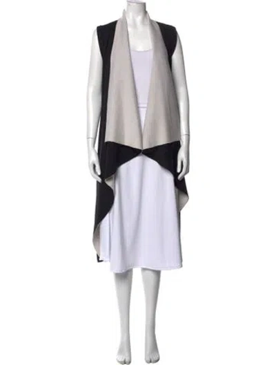 Pre-owned Alice And Olivia Wool Open Front Sweater In Black/neutrals