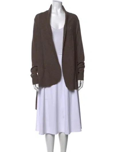 Pre-owned Alice And Olivia Wool Open Front Sweater In Neutral