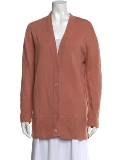 Pre-owned Alice And Olivia Wool Open Front Sweater In Orange