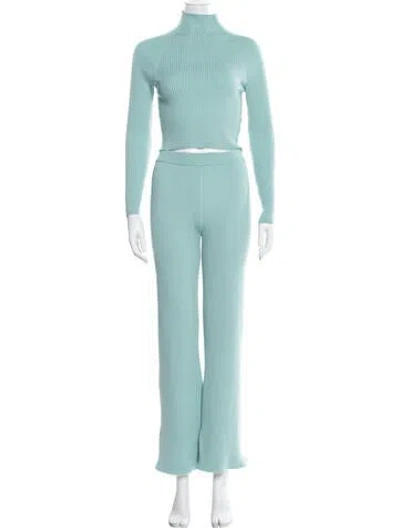 Pre-owned Alice And Olivia Wool Pant Set In Blue