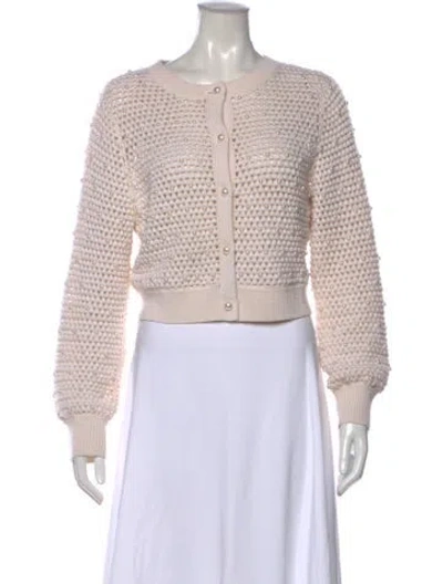 Pre-owned Alice And Olivia Wool Patterned Sweater In Neutral