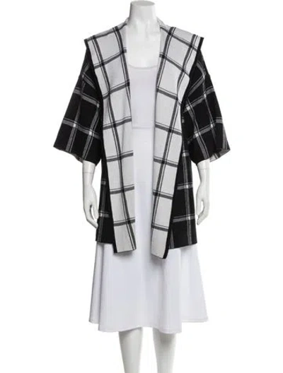 Pre-owned Alice And Olivia Wool Plaid Print Jacket In Multi