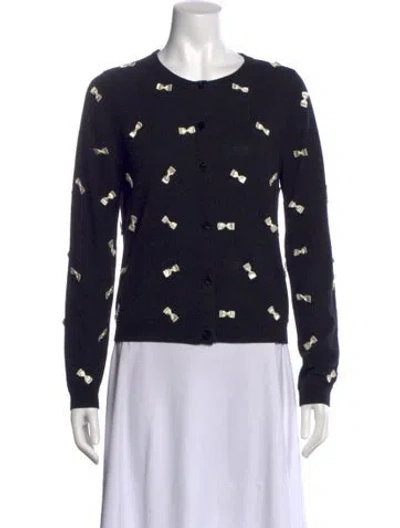 Pre-owned Alice And Olivia Wool Printed Sweater In Black
