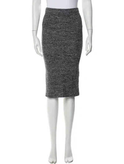 Pre-owned Alice And Olivia Wool Printed Sweater In Gray