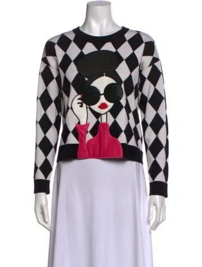 Pre-owned Alice And Olivia Wool Printed Sweater In Multi